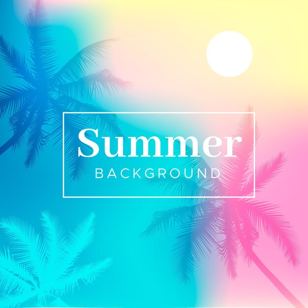 Free vector colorful summer wallpaper concept