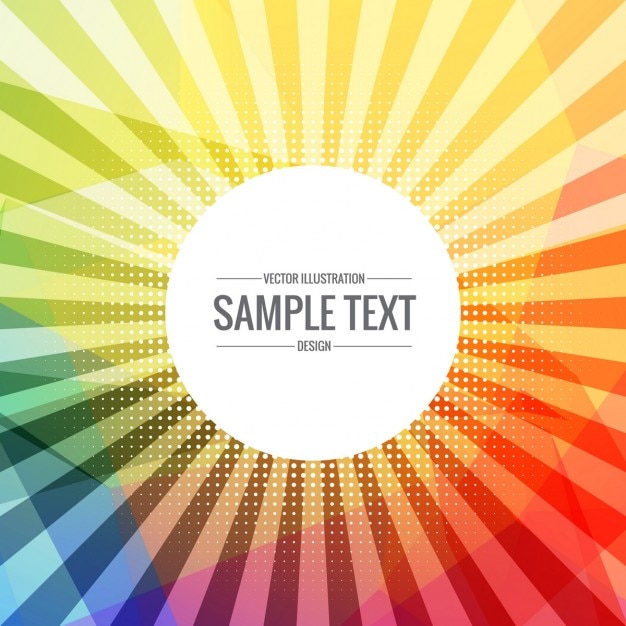 Free Vector colorful sunburst rays background