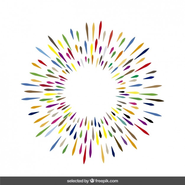 Free Vector colorful sunburst