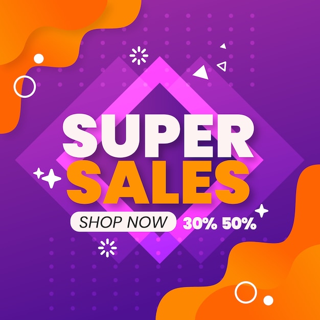 Colorful super sales background