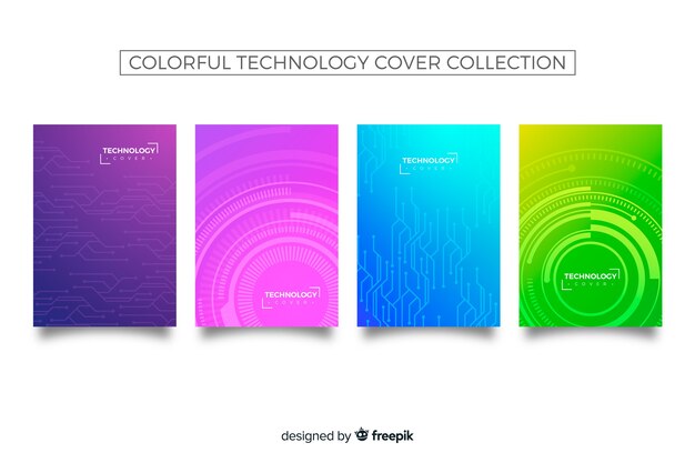 Colorful technology cover collection