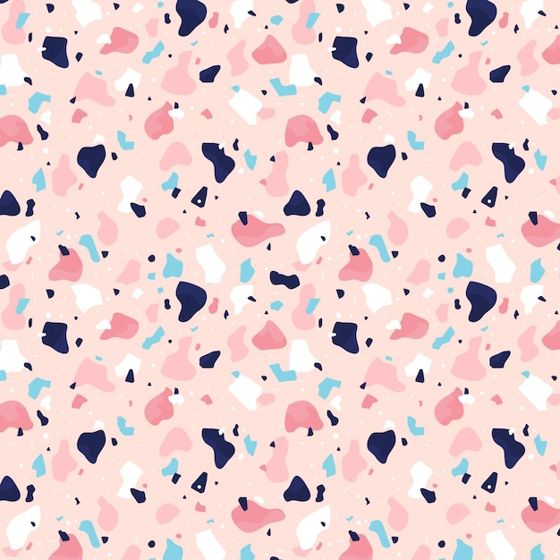 Colorful terrazzo pattern design