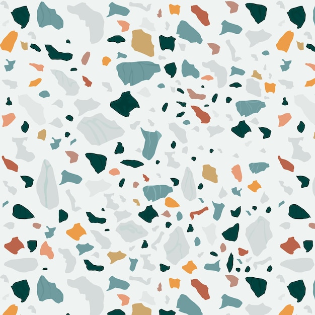 Colorful terrazzo pattern design