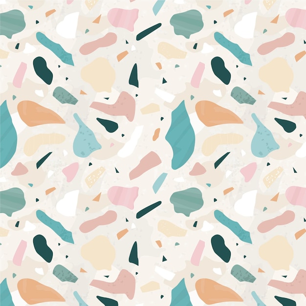 Colorful terrazzo pattern design