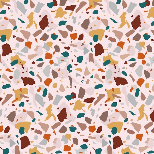 Colorful terrazzo pattern design