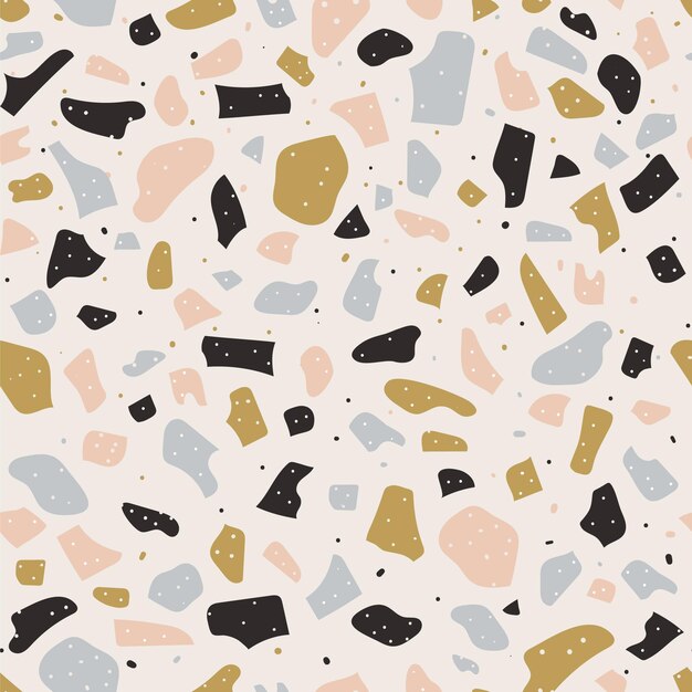 Colorful terrazzo pattern design