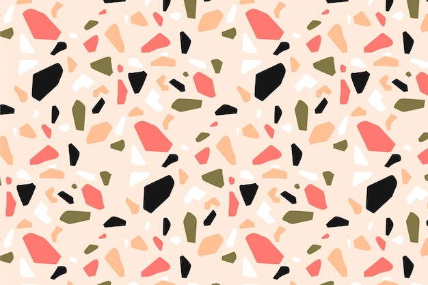 Colorful terrazzo pattern design