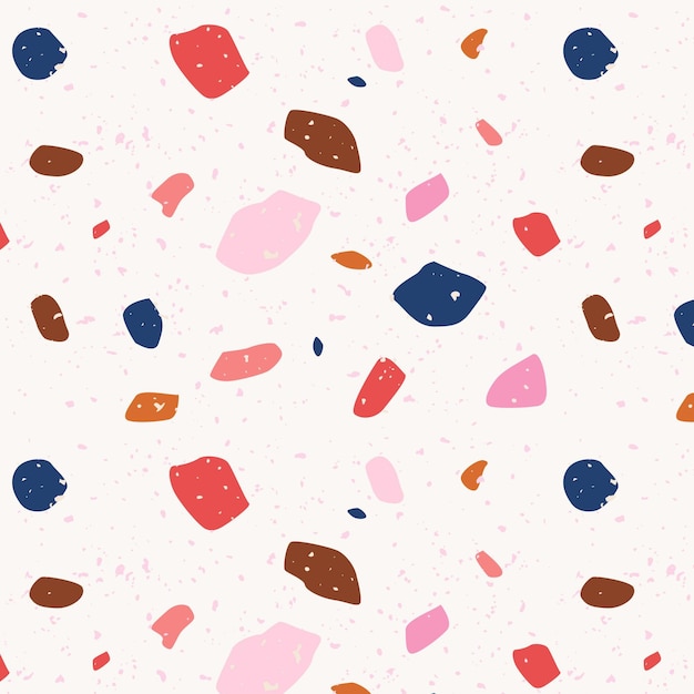 Colorful terrazzo pattern design