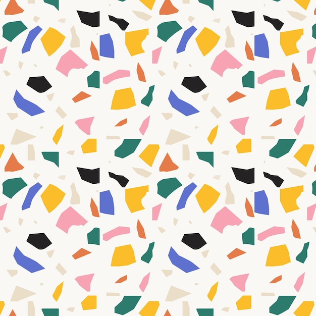 Colorful terrazzo pattern design