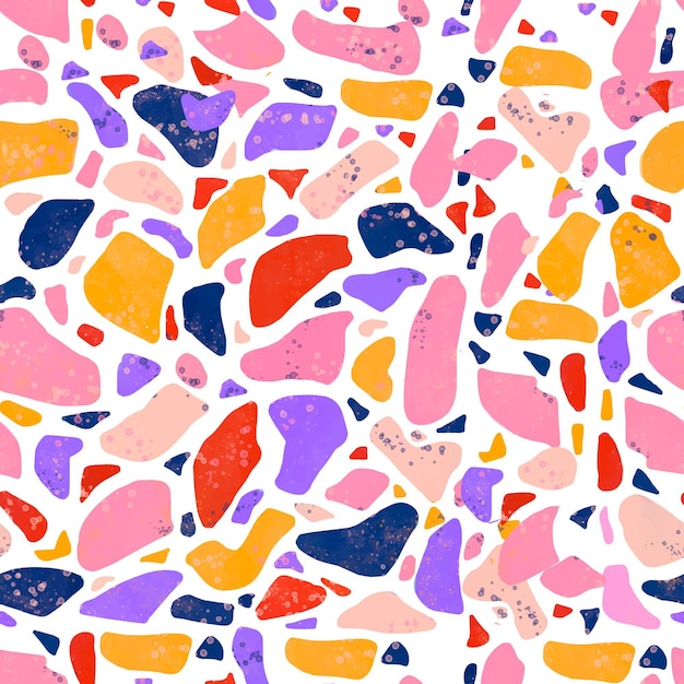 Colorful terrazzo pattern design