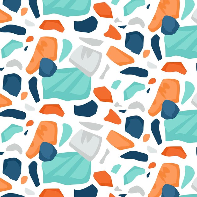 Colorful terrazzo pattern design