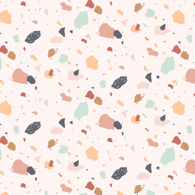 Colorful terrazzo pattern design