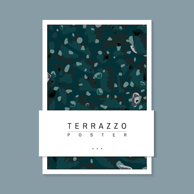 Free Vector colorful terrazzo pattern poster vector