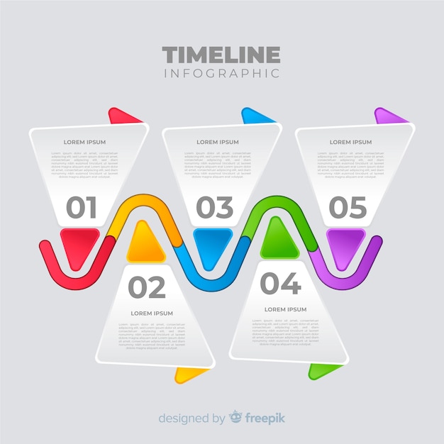 Colorful timeline infographic template design