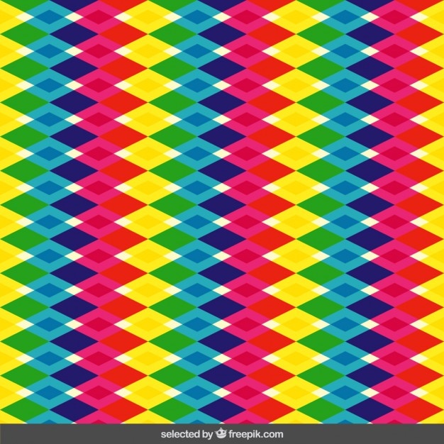 Free Vector colorful translucent rhombus pattern