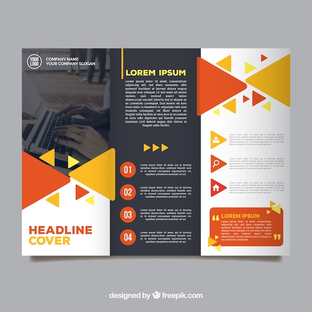 Colorful trifold business brochure template