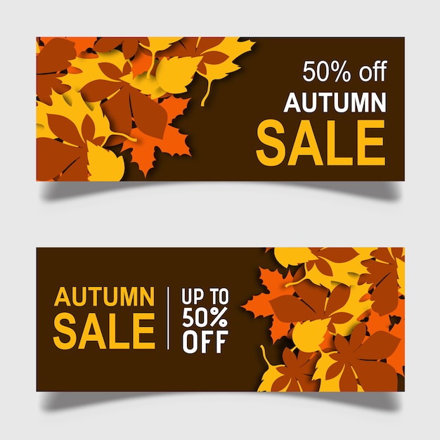 Free Vector colorful vector autumn banner design