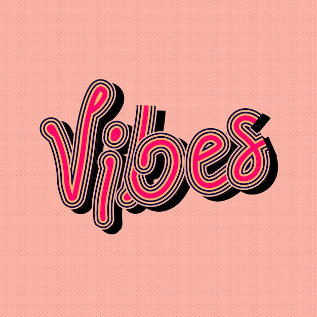 Free Vector colorful vector vibes peachy background sticker