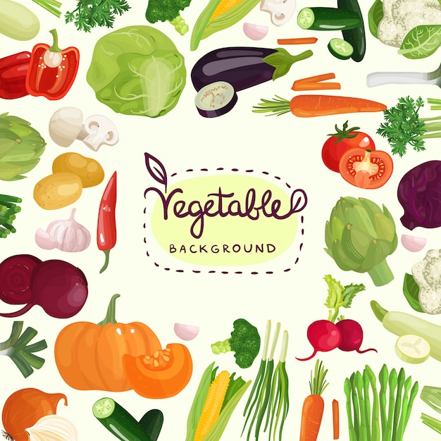 Colorful Vegetables Background