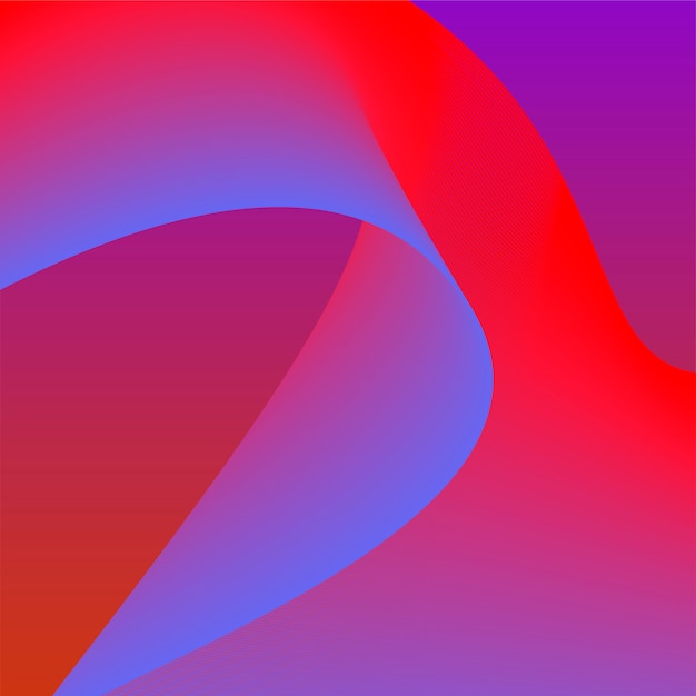 Colorful vibrant 3d wave graphic