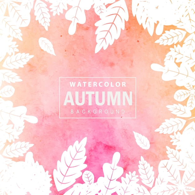 Free Vector colorful watercolor autumn background