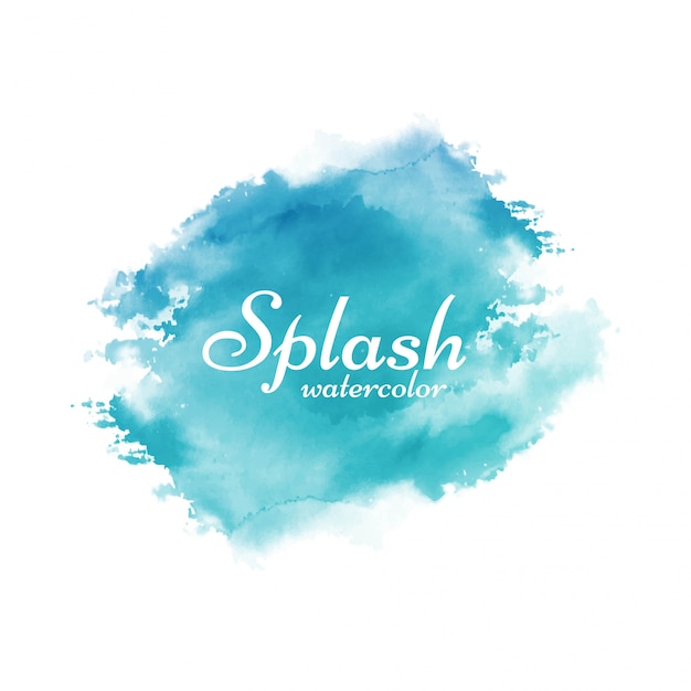 Colorful watercolor blue splash 