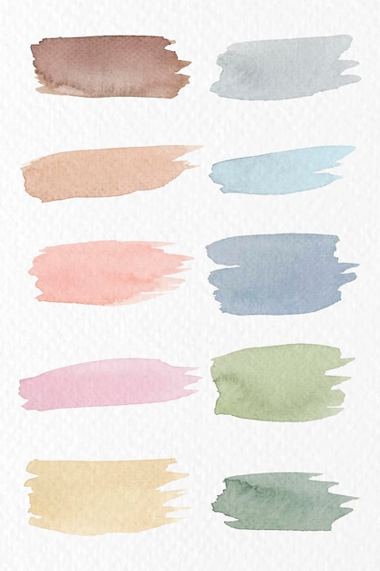 Free Vector colorful watercolor brush strokes