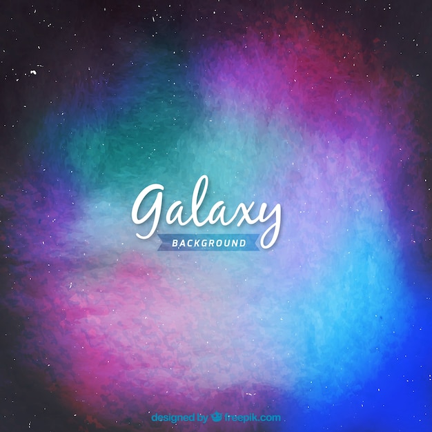 Free Vector colorful watercolor galaxy background