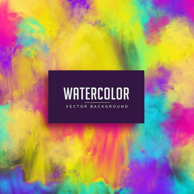 Free Vector colorful watercolor stain background