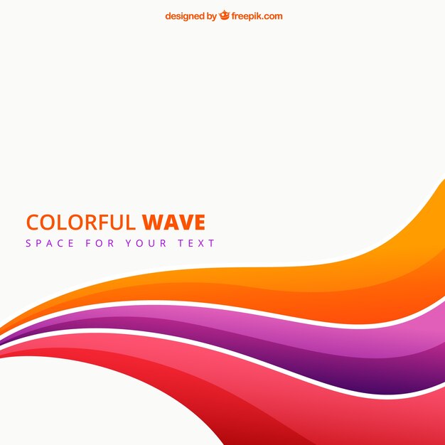 Colorful wave background