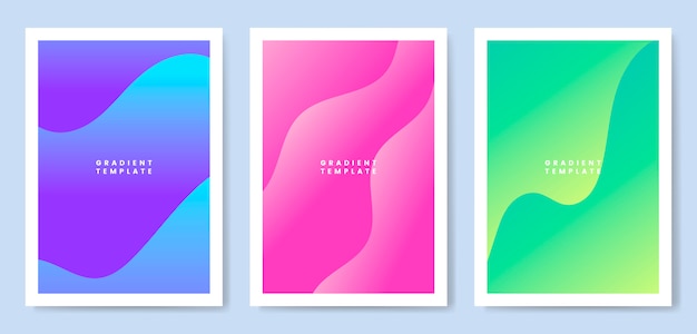 Colorful wave gradient template design