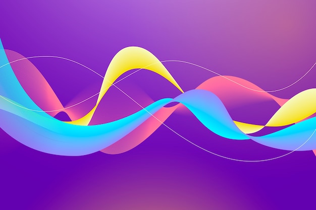 Free Vector colorful wavy background