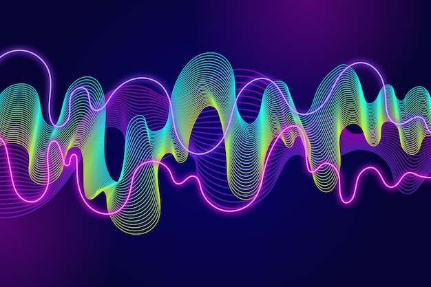 Colorful wavy background