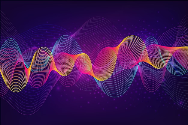 Colorful wavy background