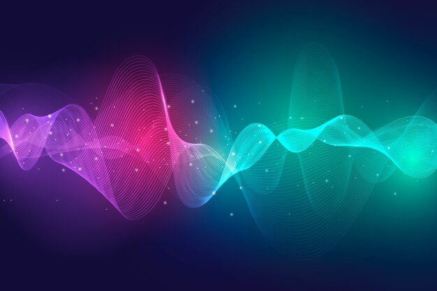 Colorful wavy background