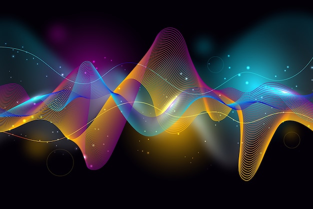 Colorful wavy background