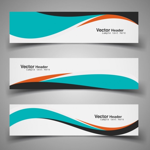 Colorful wavy headers