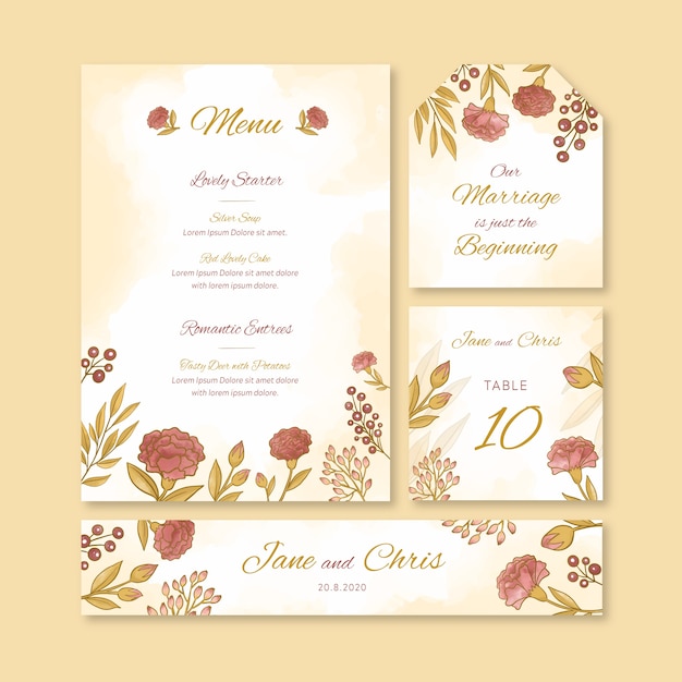 Colorful wedding stationery