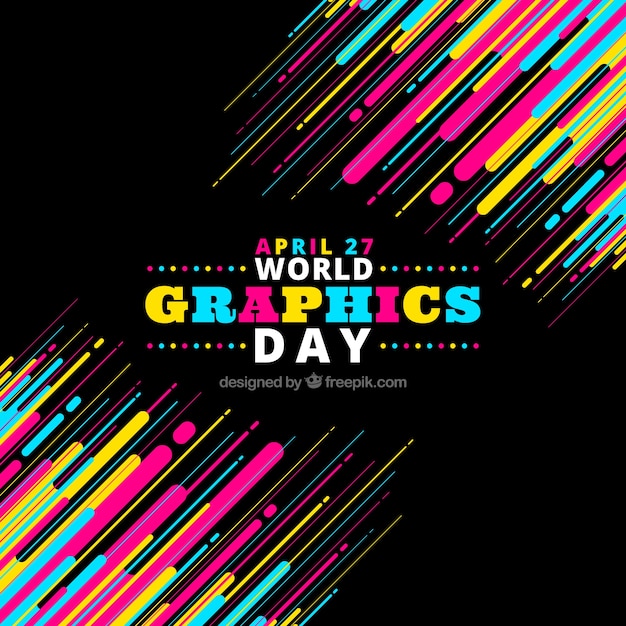 Free Vector colorful world graphics day background 