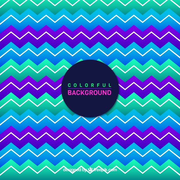 Colorful zig-zag striped background