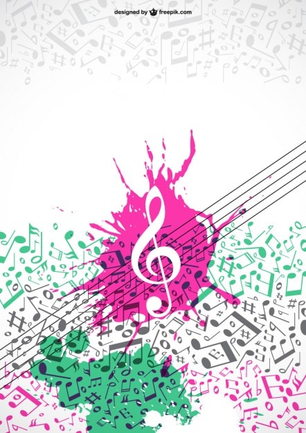 Free vector colorfull music notes vector