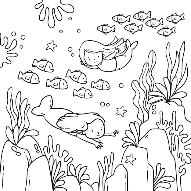 Coloring book illustration