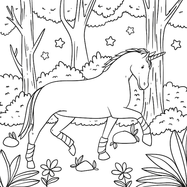 Free Vector coloring book illustration