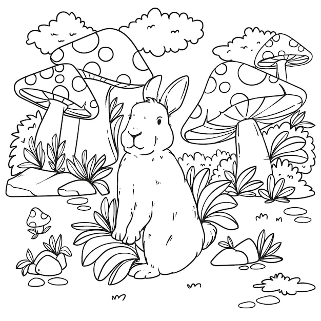 Free Vector coloring book illustration