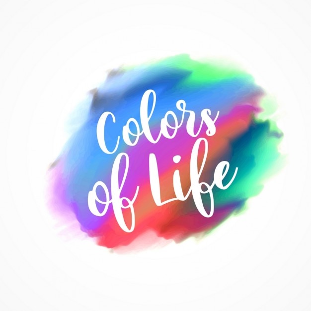 Free Vector colors of life, watercolor 