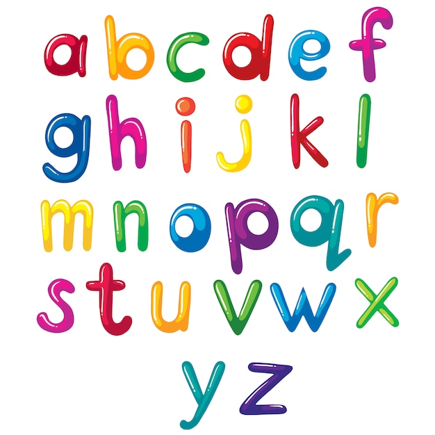 Coloured alphabet design