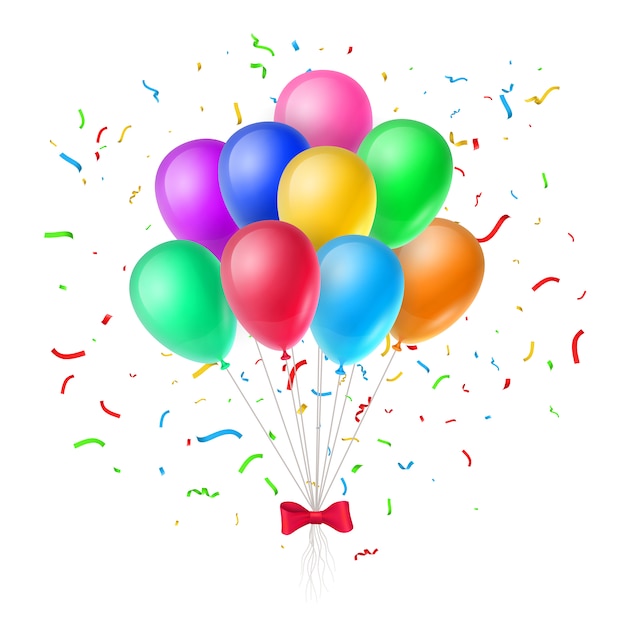 Free Vector coloured balloons collection