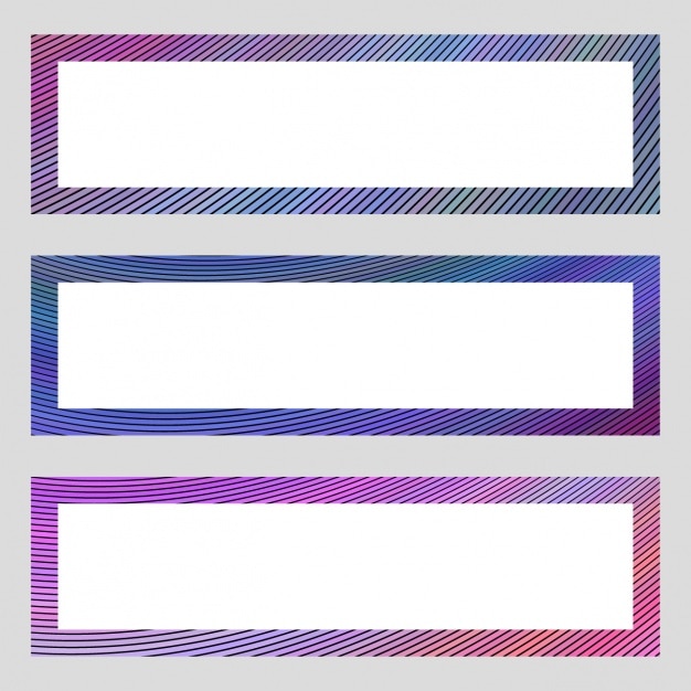 Free Vector coloured banners collection