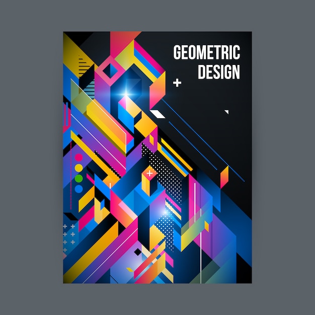 Coloured geometric design