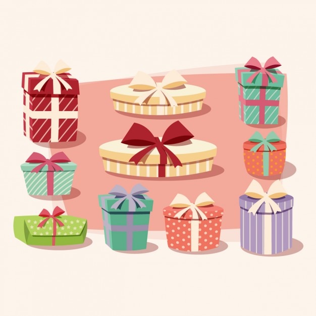 Coloured gifts background